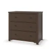 Harmony 3-Drawer Dresser with Changing Table Topper, Brushed Truffle
