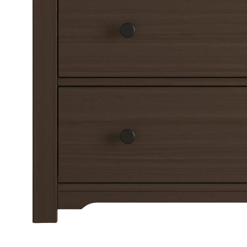 Harmony 3-Drawer Dresser with Changing Table Topper, Brushed Truffle