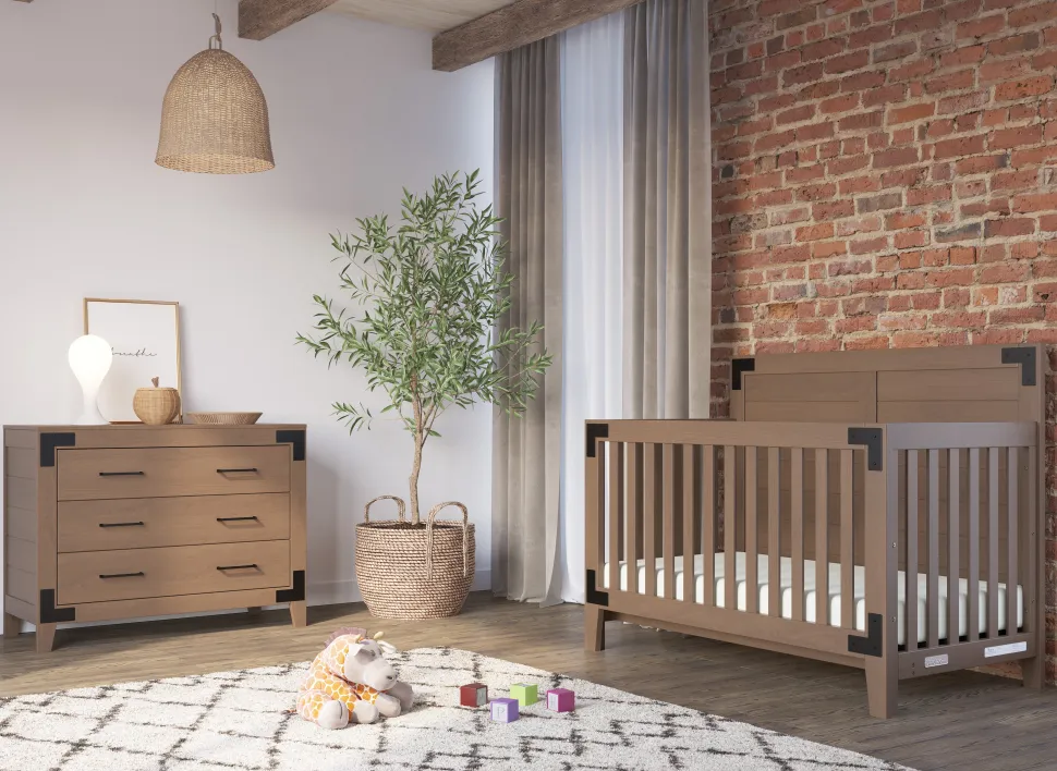 Lucas 4-in-1 Convertible Crib, Dusty Heather