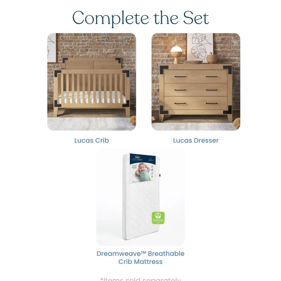 Lucas 4-in-1 Convertible Crib, Nutmeg