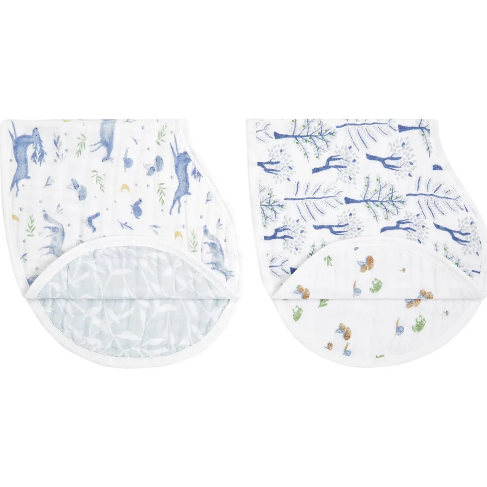 organic cotton muslin burpy bibs 2 pack
