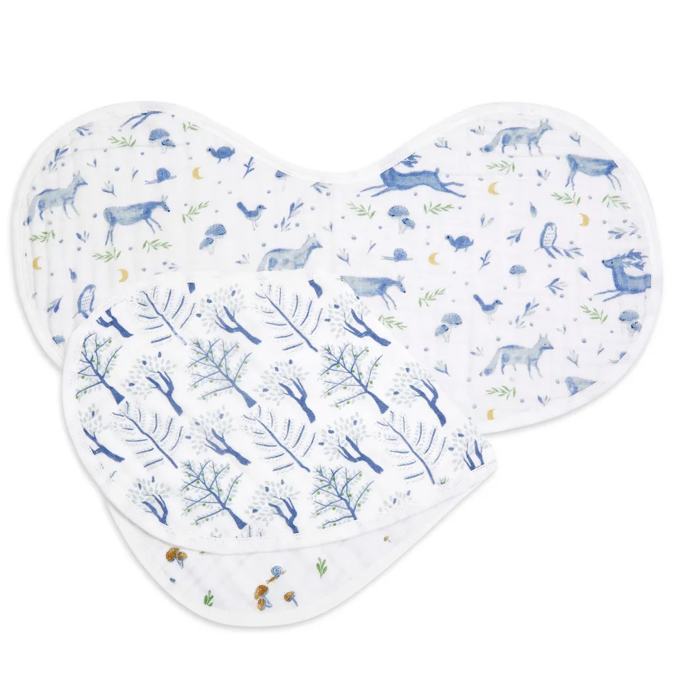 organic cotton muslin burpy bibs 2 pack