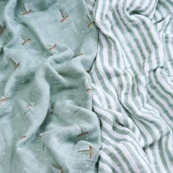 organic cotton muslin swaddle blanket 2 pack