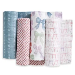 organic cotton muslin swaddle blanket 4 pack