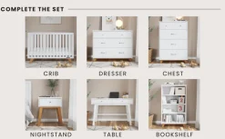 Soho 4 Drawer Chest, White/Natural