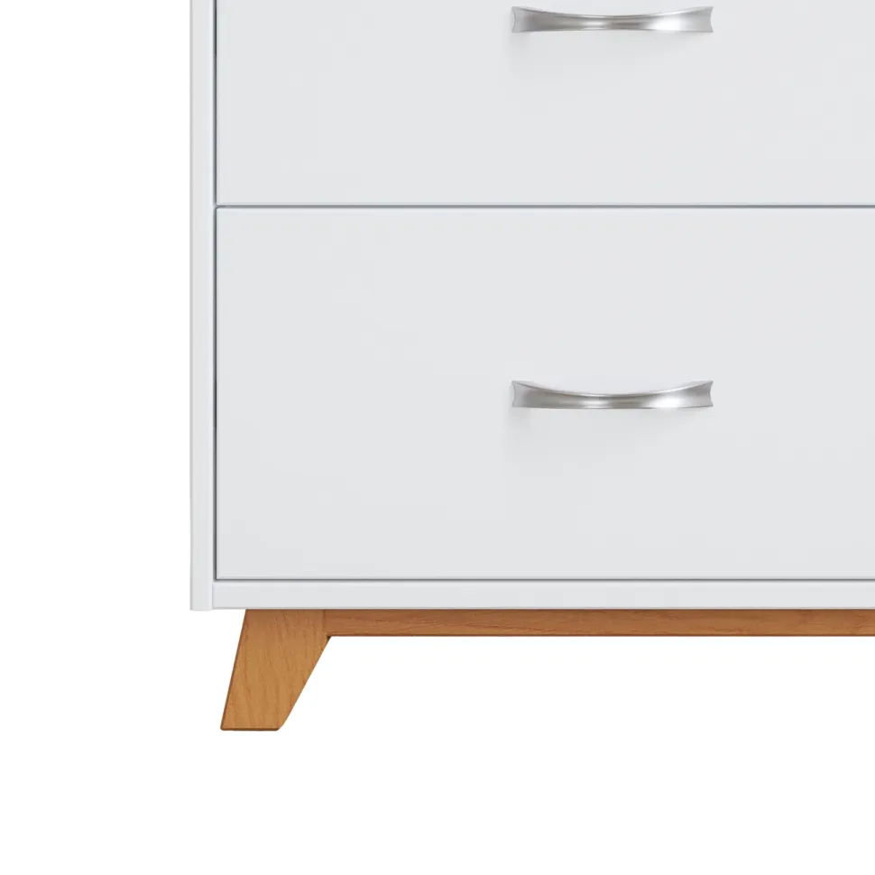 Soho 3-Drawer Dresser, White/Natural