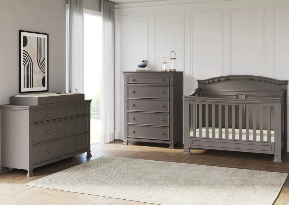 Westgate 4-in-1 Convertible Crib, Chelsea Grey