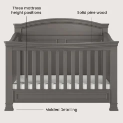 Westgate 4-in-1 Convertible Crib, Chelsea Grey