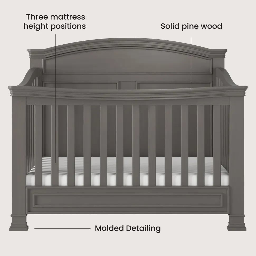 Westgate 4-in-1 Convertible Crib, Chelsea Grey