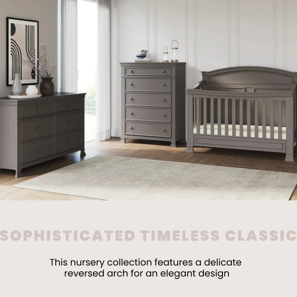 Westgate 4-in-1 Convertible Crib, Chelsea Grey